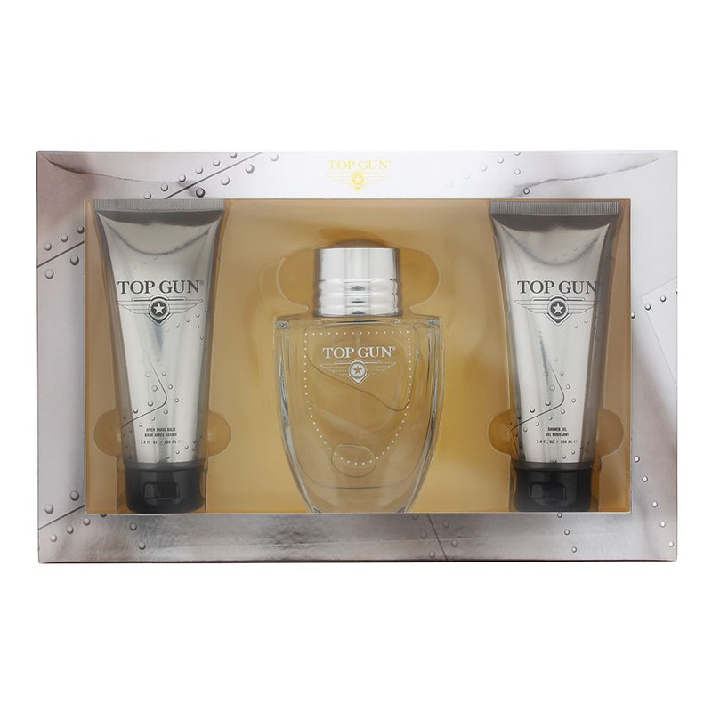 Top Gun Chevron Gift Set: EDT 100ml -Hair Body Wash 100ml -Aftershave Balm 100ml