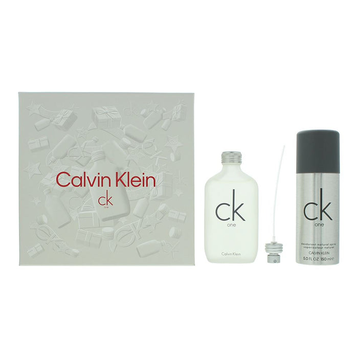 Calvin Klein Ck One Gift Set: EDT 100ml - Deodorant Spray 150ml For Unisex