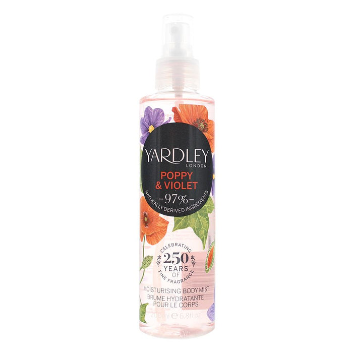 Yardley Poppy and Violet Body Mist 200ml Women