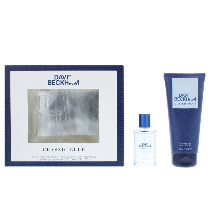 David Beckham Classic Blue Eau de Toilette 40ml - Shower Gel 200ml Gift Set Men