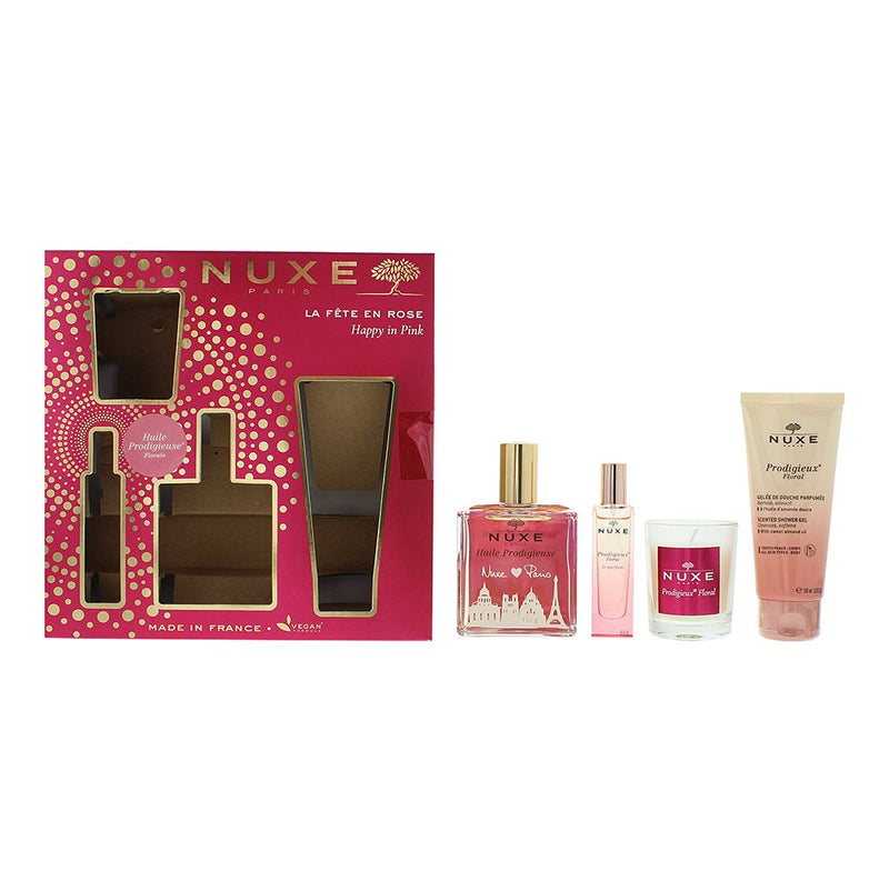 Nuxe Happy In Pink 4 Piece Gift Set For Women