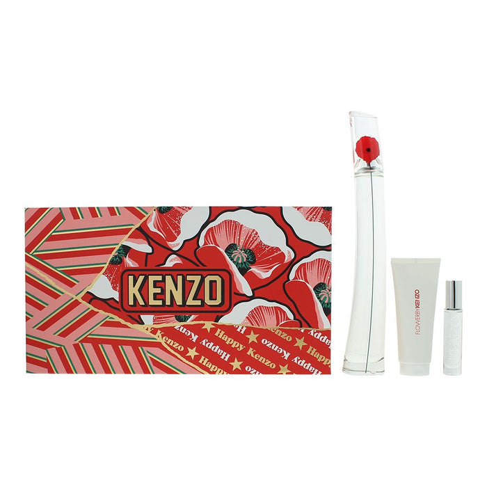 Kenzo Flower Eau de Parfum 3 Piece Gift Set For Women