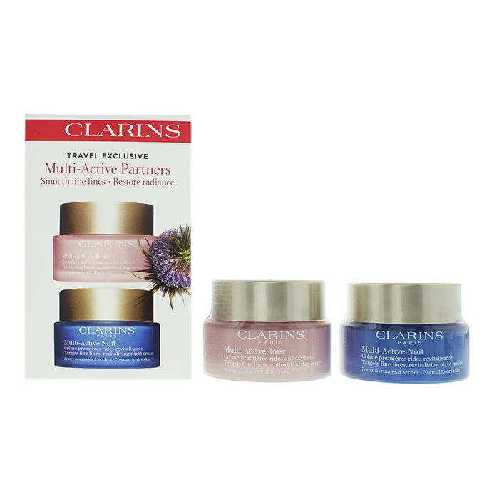 Clarins Multi-Active Partners: Day Cream 50ml - Night Cream 50ml For Women