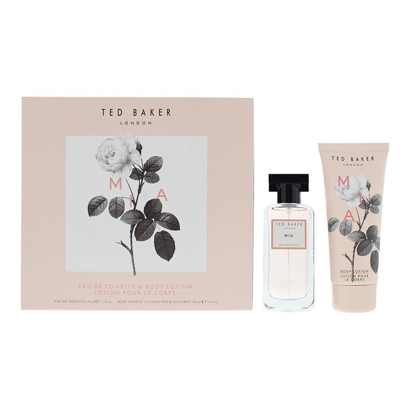 Ted Baker Mia 2 Piece Gift Set: Eau de Toilette 50ml Body Lotion 100ml For Women