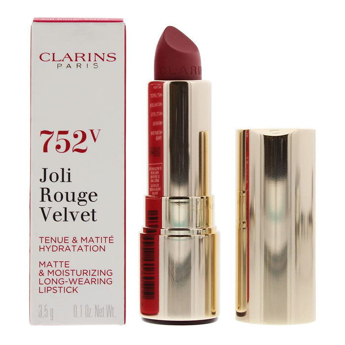 Clarins Joli Rouge Velvet Matte Long Wear Lipstick 752V Rosewood 3.5g