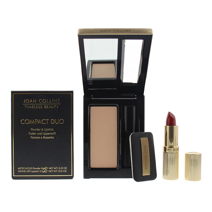 Joan Collins Compact Duo Powder 6G - Alexis Cream Lipstick 3.5G For Women