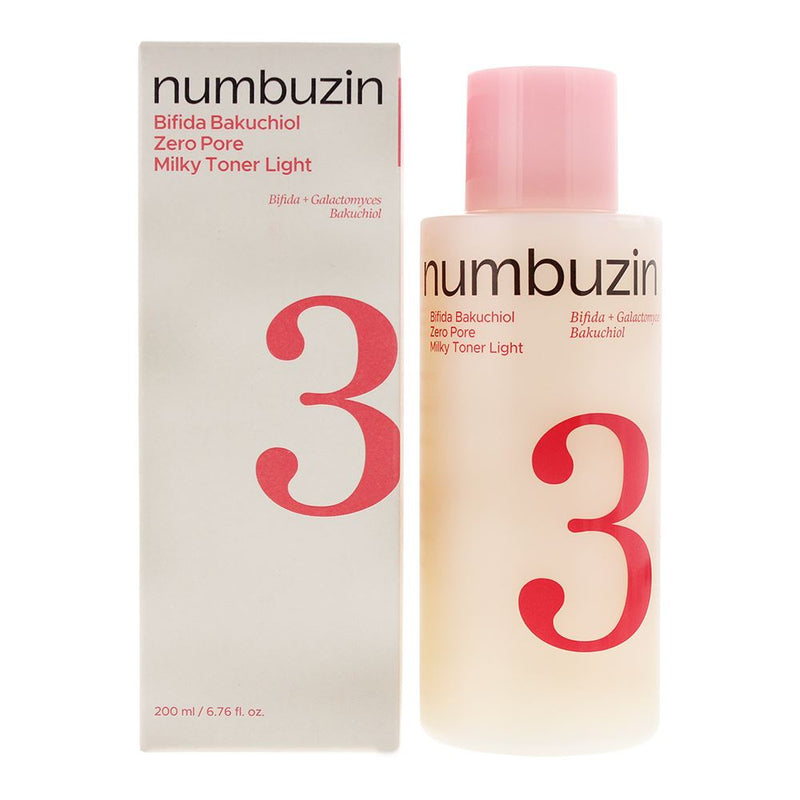 Numbuzin No. 3 Bifida Bakuchiol Zero Pore Milk Toner 200ml For Women