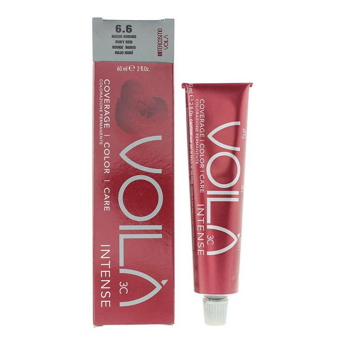 Intercosmo Voila 3C Intense 6.6 Ruby Red Hair Colour 60ml For Women Her