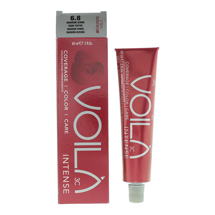 Intercosmo Voila 3C Intense 6.8 Dark Toffee Hair Colour 60ml For Women Her