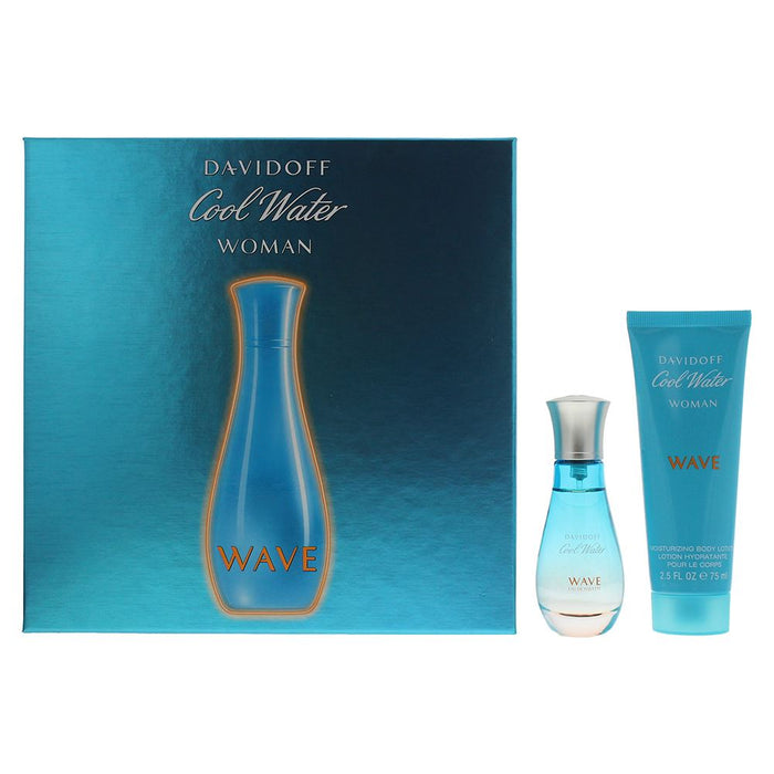 Davidoff Cool Water Woman Wave 2 Piece EDT 30ml Body Lotion 75ml Women