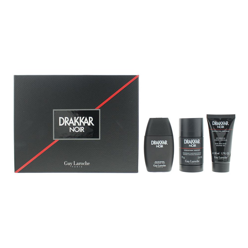 Guy Laroche Drakkar Noir Set: EDT 50ml - Deodorant Stick 75ml - Shower Gel 50ml