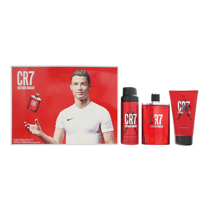Cristiano Ronaldo CR7 3pc Gift Set EDT 100ml  Shower Gel 150ml Men
