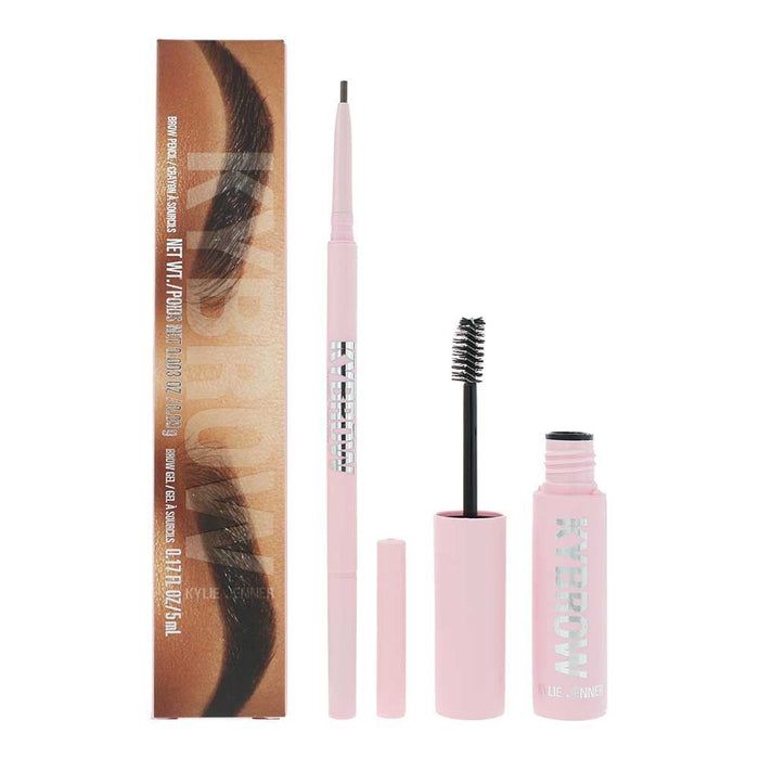 Kylie Jenner Kylie Kybrow 003 Cool Brown 2 Piece Gift Set: Eyebrow Pencil 0.9g - Eyebrow Gel 5ml For Women