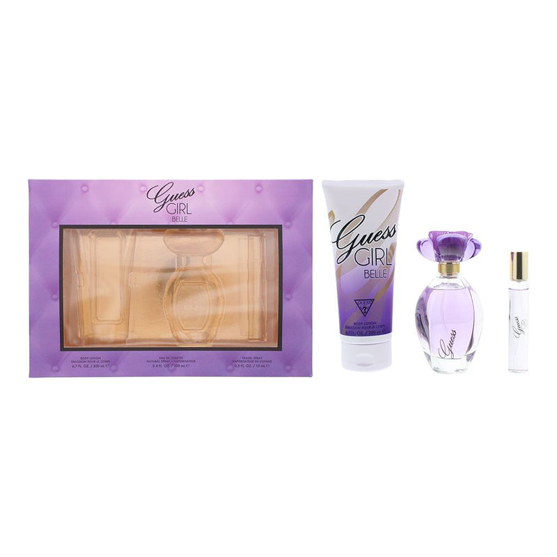 Guess Girl Belle EDT 3 Piece Gift Set(EDT 100ml Body Lotion 200ml EDT 15ml)