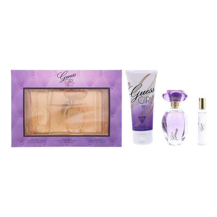 Guess Girl Belle EDT 3 Piece Gift Set(EDT 100ml Body Lotion 200ml EDT 15ml)