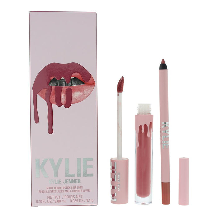 Kylie By Kylie Jenner Matte Lip Kit 302 Snow Way Bae 2 Piece Gift Set For Women