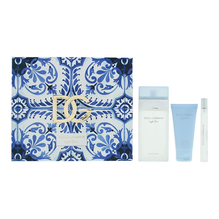 Dolce & Gabbana Light Blue Pour Femme 3 Piece Gift Set For Women