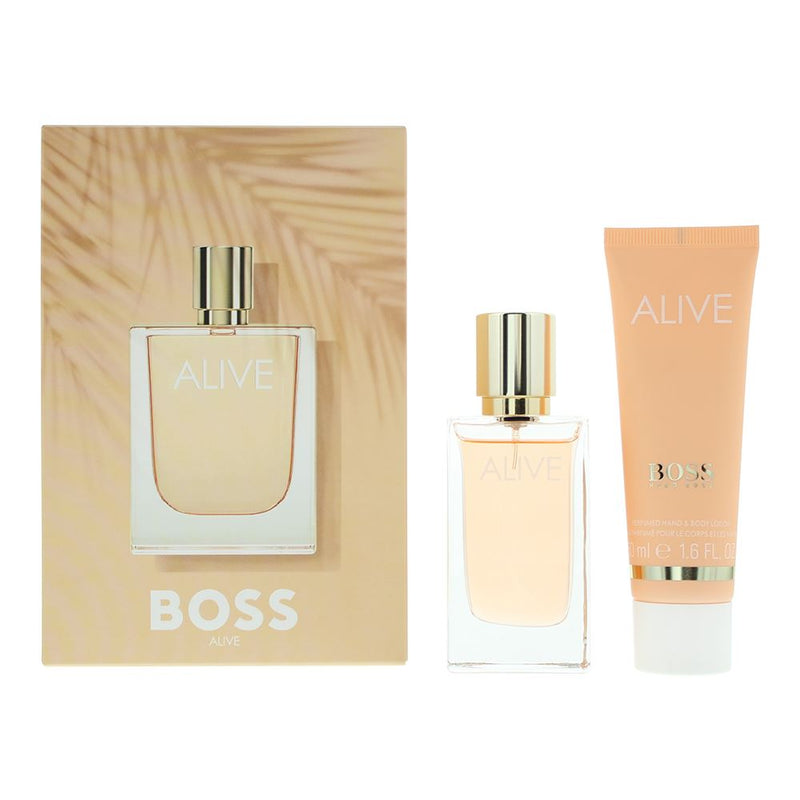 Hugo Boss Alive 2 Piece Gift Set: EDP 30ml - Body Lotion 50ml Women Spray