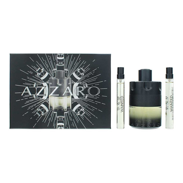 Azzaro The Most Wanted 3 Piece Gift Set: EDT 100ml - EDT 10ml - EDT 10ml For Men