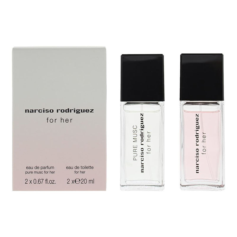 Narciso Rodriguez 2 Piece Gift Set: For Her EDT 20ml -For Her Pure Musc EDP 20ml