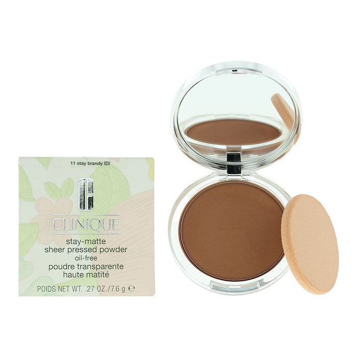 Clinique Stay Matte 11 Stay Brandy Sheer Pressed Powder 7.6g For Women