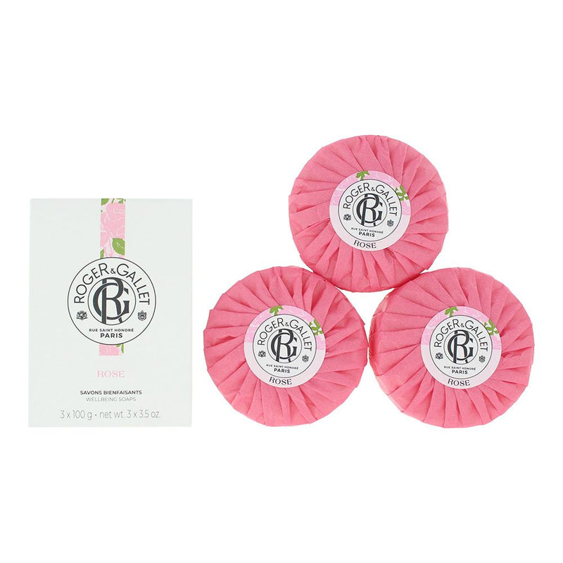 Roger & Gallet Rose 3 x Soap 100g For Unisex