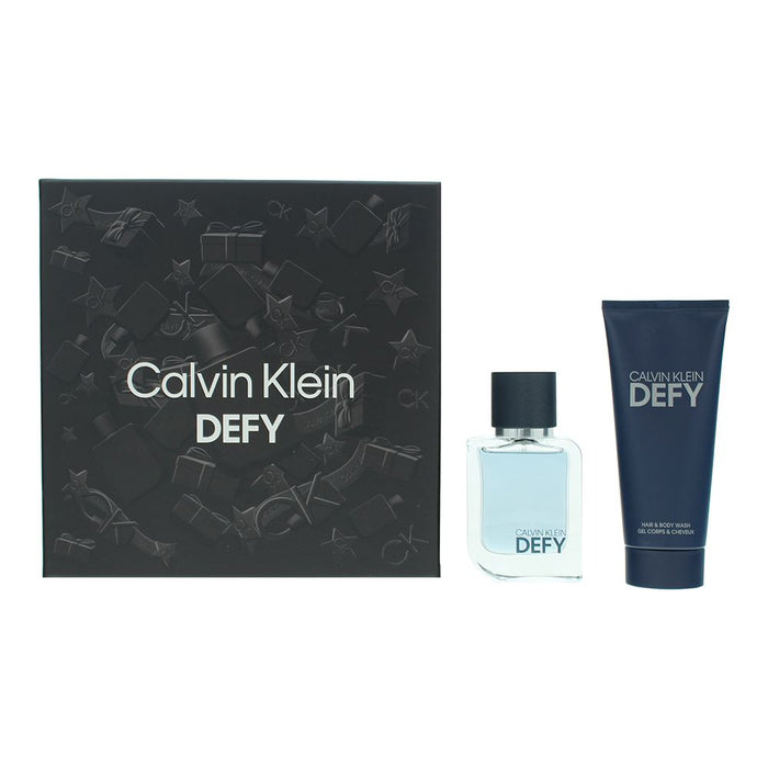 Calvin Klein Defy 2 Piece Gift Set: EDP 50ml - Shower Gel 100ml For Men