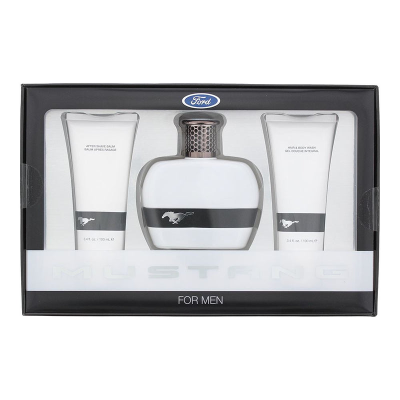 Mustang White Gift Set: EDT 100ml - Aftershave Balm 100ml - Hair Body Wash 100ml