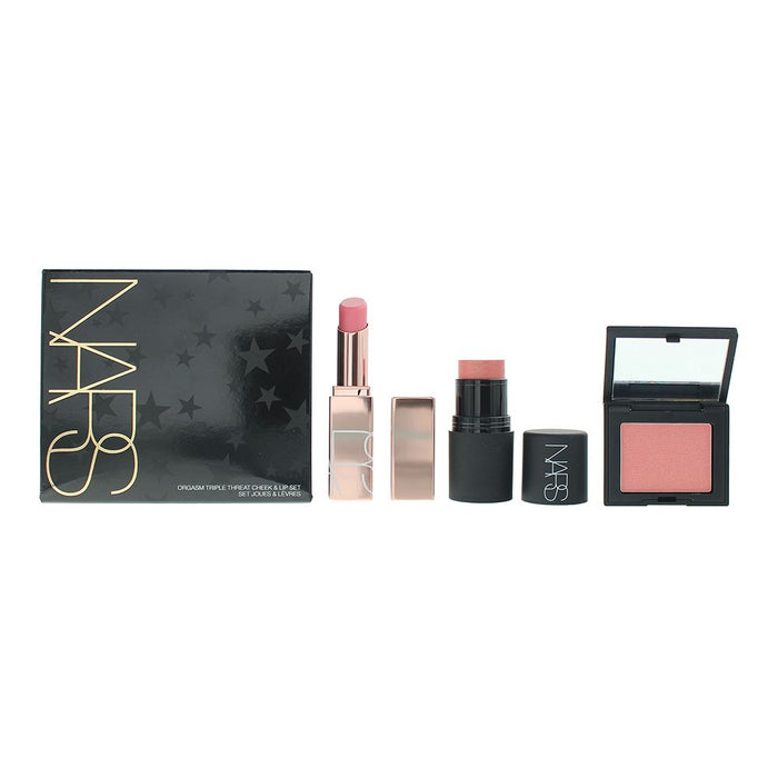 NARS Orgasm Triple Threat 3 Pcs Gift Set:Lip Balm 3g Blush 2.5g Powder Cream 4g