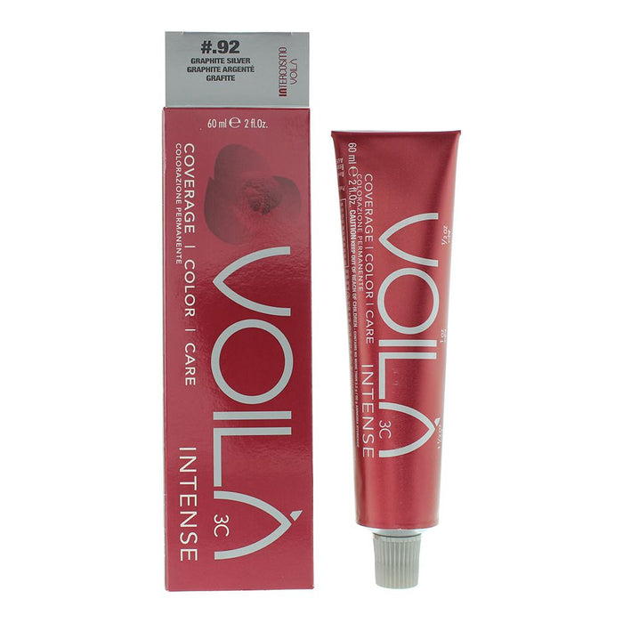 Intercosmo Voila 3C Intense .92 Graphite Silver Hair Colour 60ml For Women