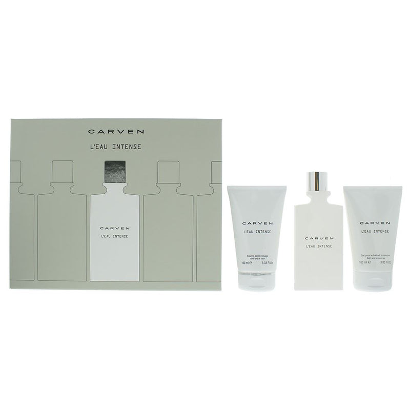 Carven L'Eau Intense EDT 100ml - Aftershave Balm 100ml - Shower Gel 100ml Men