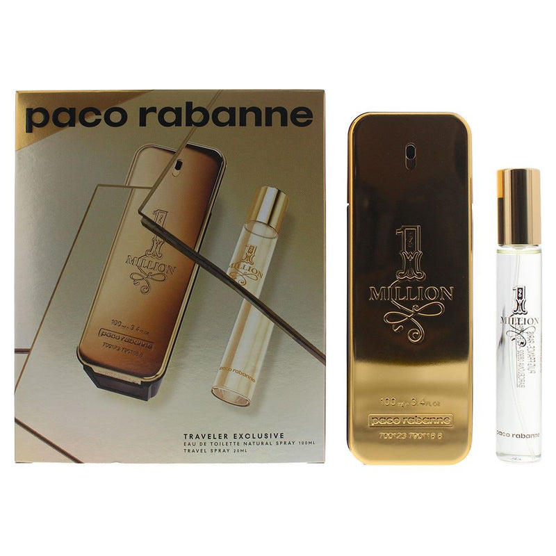 Paco Rabanne 1 Million 2 Piece Set: EDT 100ml - EDT 20ml Men