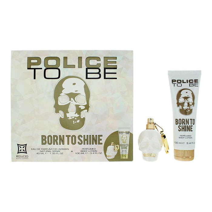 Police To Be Born To Shine 2 Piece Gift Set For Women