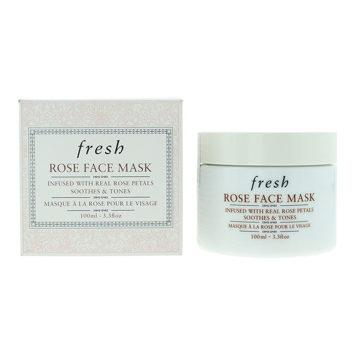 Fresh Rose Face Mask Infused with Real Rose Petals Soothes and Tones 100ml For Unisex