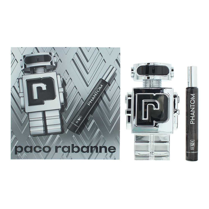 Paco Rabanne Phantom 2 Piece Gift Set: EDT 100ml - EDT 10ml For Men