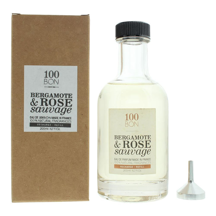 100 Bon Bergamote Et Rose Sauvage Refill Eau de Parfum 200ml Unisex Spray