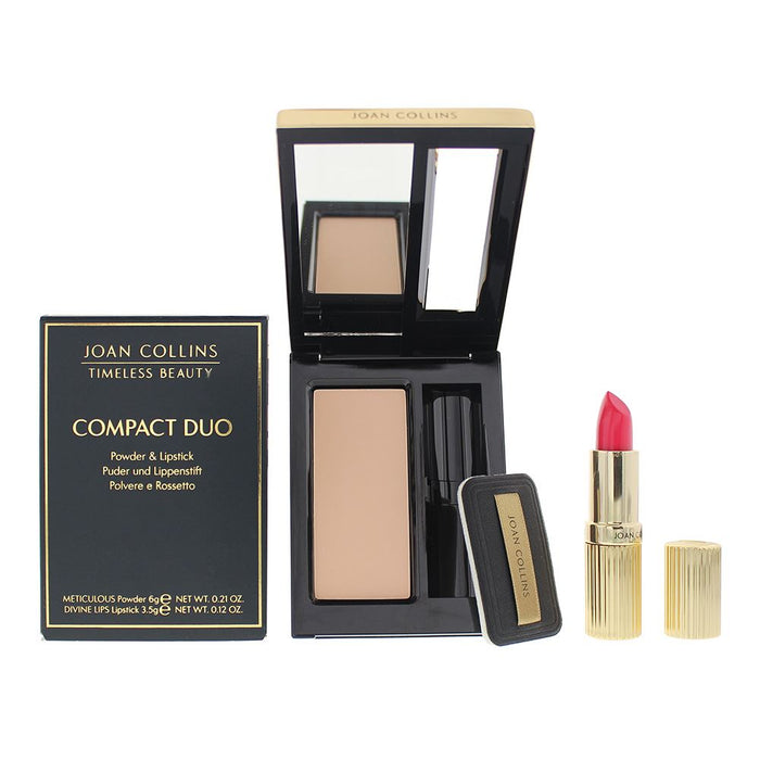 Joan Collins Compact Duo Powder 6G - Evelyn Cream Lipstick 3.5G For Women