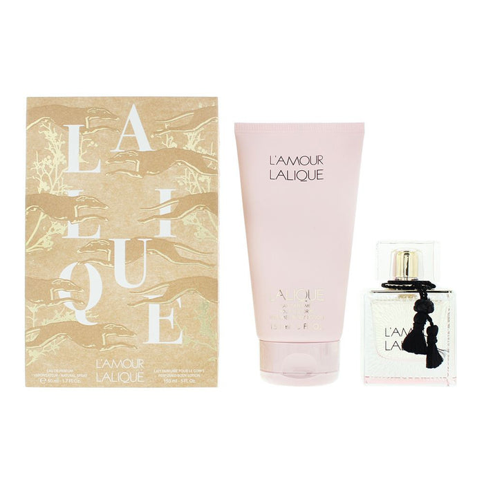 Lalique L'amour 2 Piece Gift Set: EDP 50ml - Body Lotion 150ml For Women