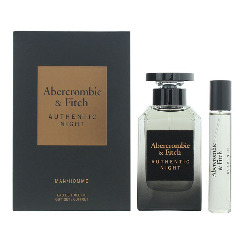 Abercrombie & Fitch Authentic Night Men 2 Piece Gift Set: EDT 100ml For Men