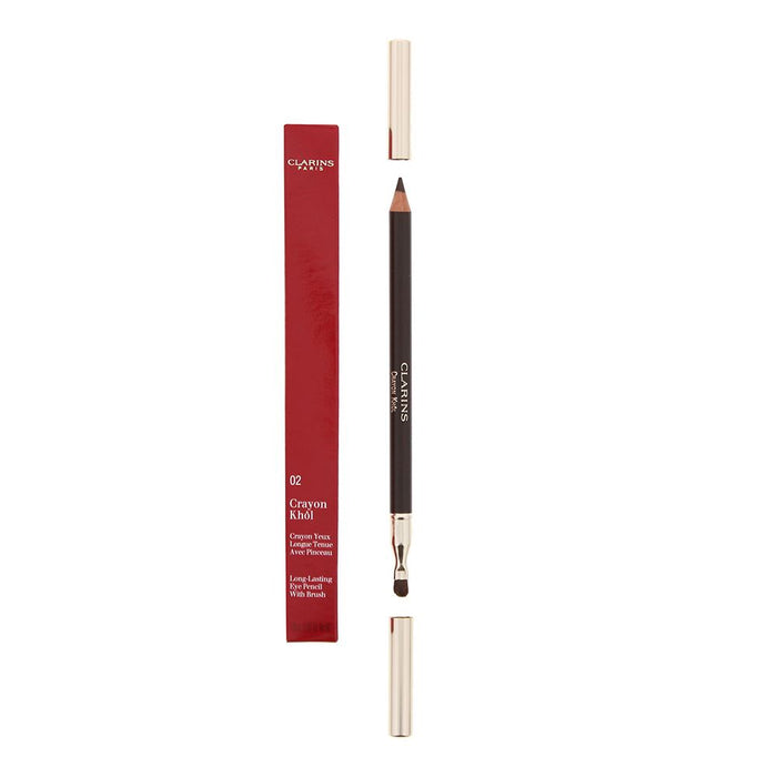 Clarins Crayon Khol Long-Lasting Eye Pencil Brush02 Intense Brown 1.5g For Women