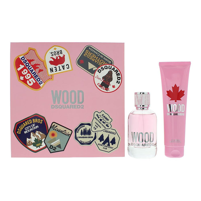Dsquared2 Wood 2 Pcs Gift Set: EDT 100ml - Body Lotion 150ml For Women