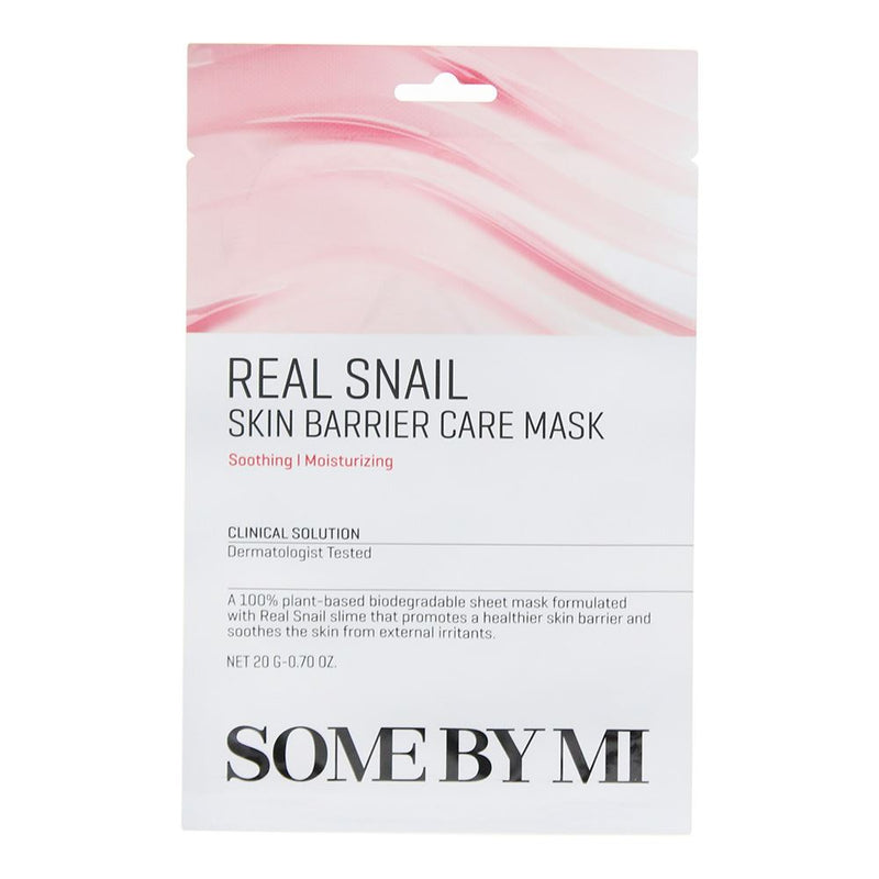 Some By Mi Real Snail Skin Barrier Care Sheet Mask 20g For Women