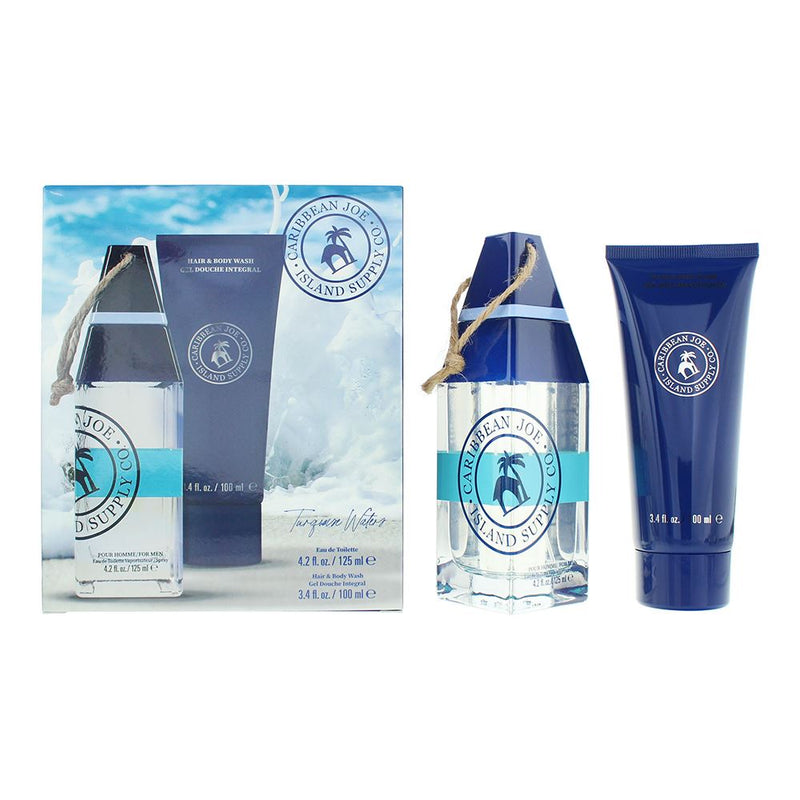 Caribbean Joe Island Supply Turquoise Waters Photobox 2 Piece Gift Set For Men