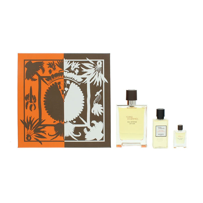 Hermes Terre D'Hermes Eau Intense Vetiver 3 Piece Gift Set