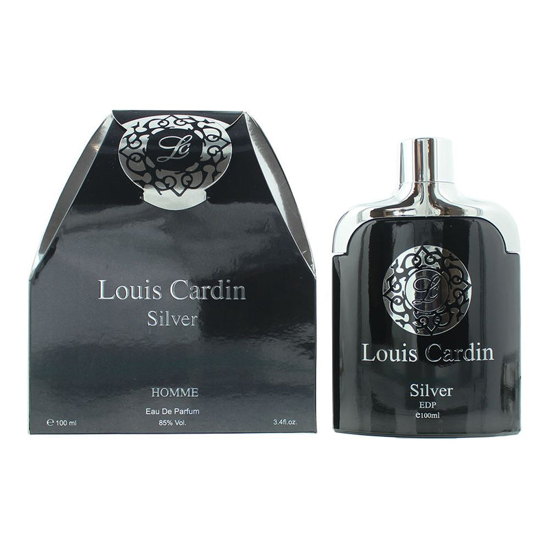 Louis Cardin Silver Eau de Parfum 100ml Spray For Men Brand NEW Him Brand NEW