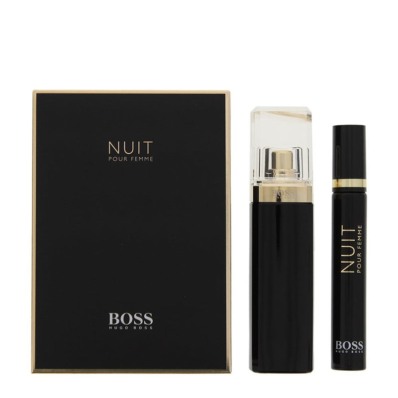 Hugo Boss Nuit Pour Femme 2 Piece Gift Set: Eau de Parfum 50ml - EDP 7.4ml