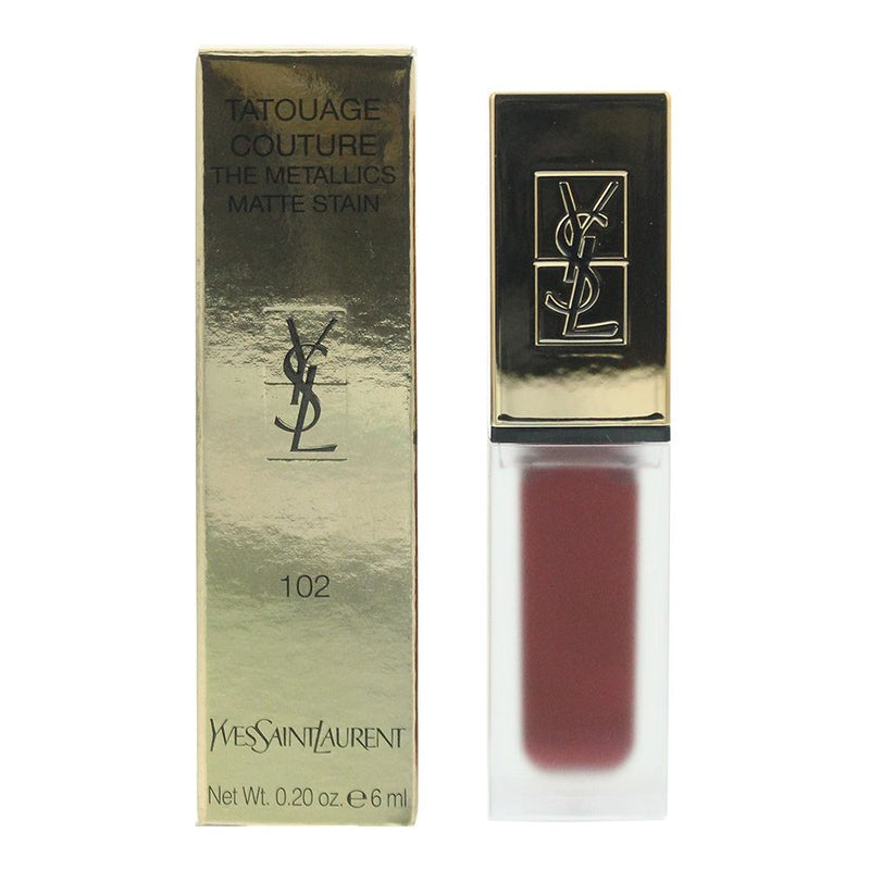 Yves Saint Laurent Tatouage Couture The Metallics 102 Iron Pink Spirit Lip Stain