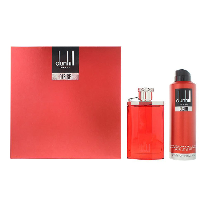 Dunhill Desire Red 2pc Gift Set EDT 100ml  Body Spray 226ml for Men