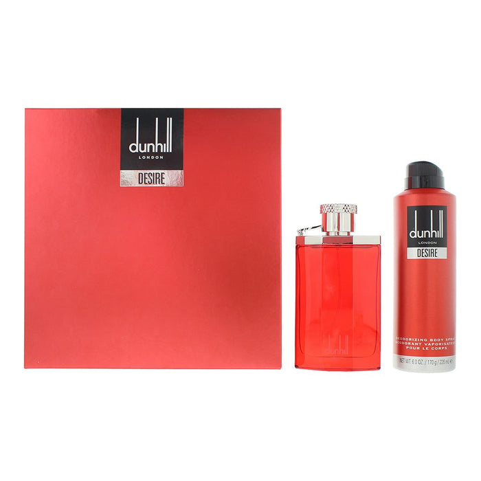 Dunhill Desire Red 2pc Gift Set EDT 100ml  Body Spray 226ml for Men