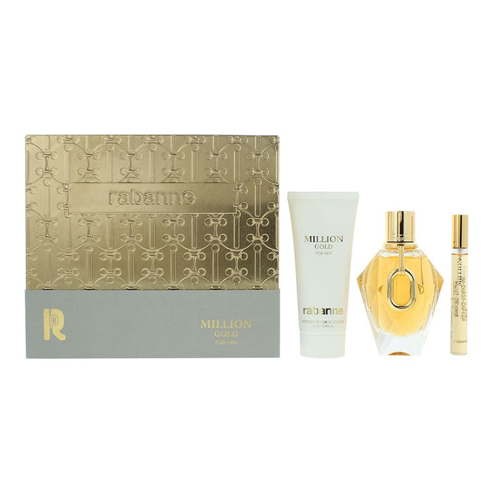 Paco Rabanne Million Gold 3 Pcs Gift Set For Women